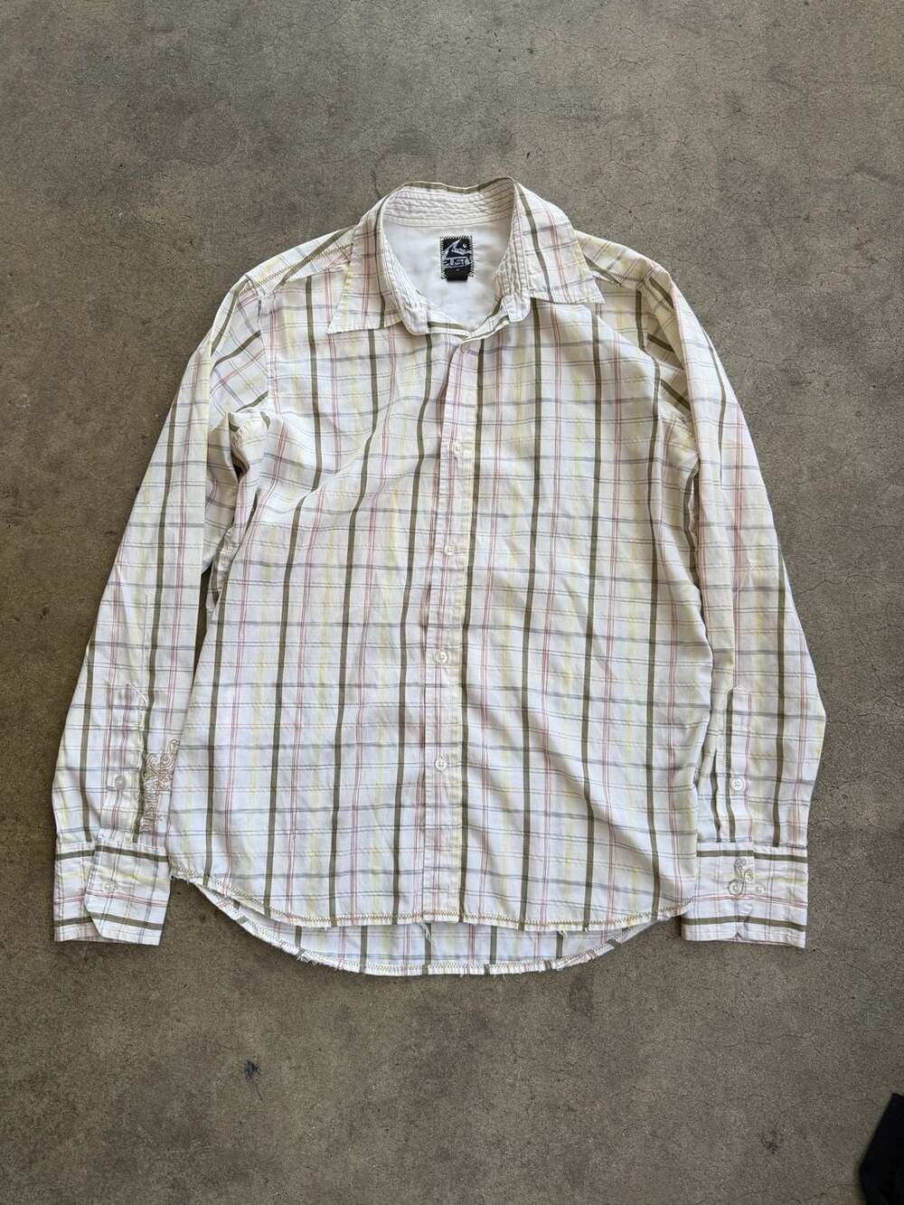 Rare Vintage Y2K Rusty Plaid Button Down Shirt Size M